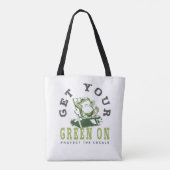 Krijg uw groene op Fun Frog Eco-Friendly Tote Bag (Achterkant)