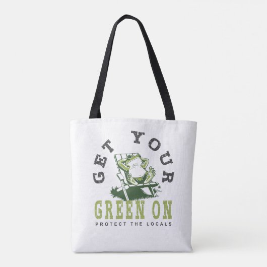 Krijg uw groene op Fun Frog Eco-Friendly Tote Bag (Achterkant)