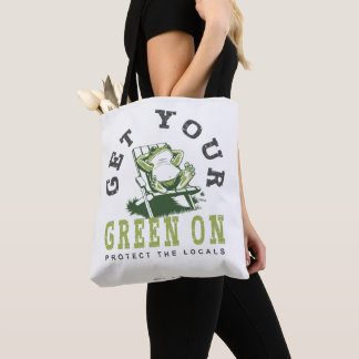 Krijg uw groene op Fun Frog Eco-vriendelijke offer Tote Bag