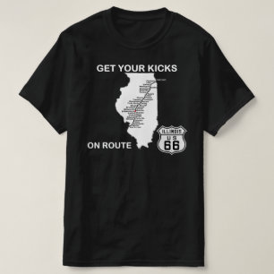 Krijg uw kicks op Illinois Route 66 T-shirt