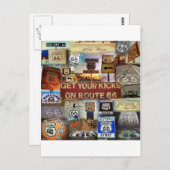 Krijg uw Kicks op Route 66 Briefkaart (Voorkant / Achterkant)