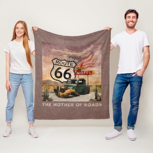 Krijg uw Kicks op Route 66 Fleece Deken (In situ)