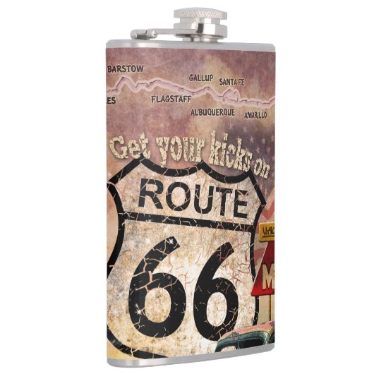 Krijg uw Kicks op Route 66 Heupfles (Rechts)
