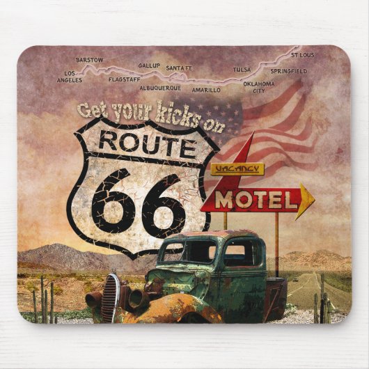 Krijg uw Kicks op Route 66 Muismat (Voorkant)