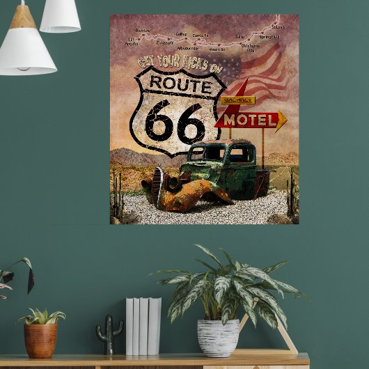 Krijg uw Kicks op Route 66 Poster (Woonkamer 1)