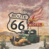 Krijg uw Kicks op Route 66 Sticker (Voorkant)
