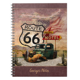 Krijg uw Kikken op Route 66 (klantgericht) Notitieboek