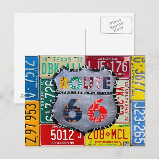 Krijg uw pictogrammen op route 66 de Kunst van het Briefkaart (Voorkant / Achterkant)