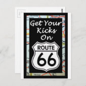 Krijg uw pictogrammen op route 66 met kaart (Voorkant / Achterkant)
