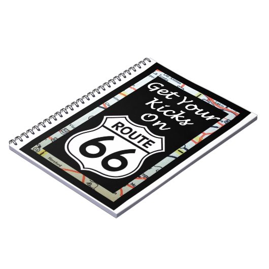Krijg uw pictogrammen op route 66 met kaart notitieboek (Linkerzijde)