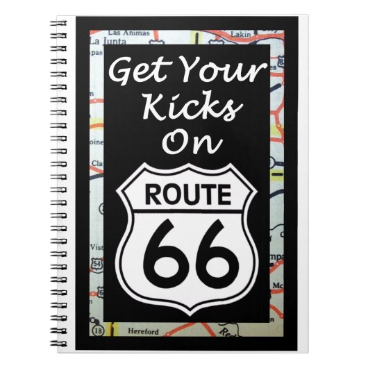 Krijg uw pictogrammen op route 66 met kaart notitieboek (Voorkant)