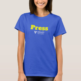 Krijg uw shirt op persbriefing met bedrijf logo