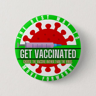 KRIJG VACCINATED PERSONAL CAMPAIGN BUTTON