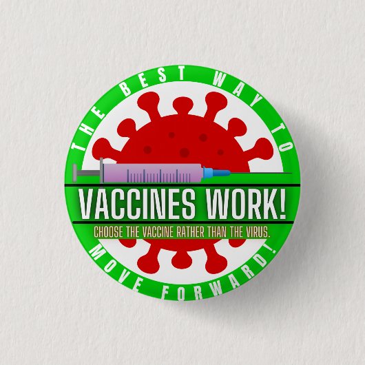 KRIJG VACCINATED PERSONAL CAMPAIGN BUTTON (Voorkant)