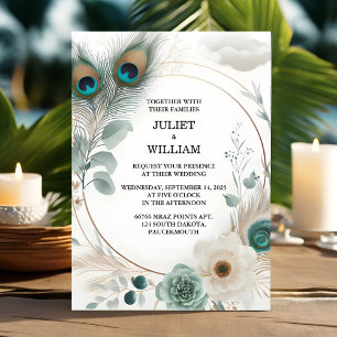 Krijg veer rustieke Aziatische Sky Cloud Peacock b Kaart