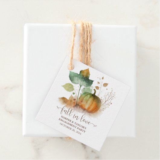 Krijg Verliefd op Rustieke Elegante Pompoen Bedankjes Labels (In situ)