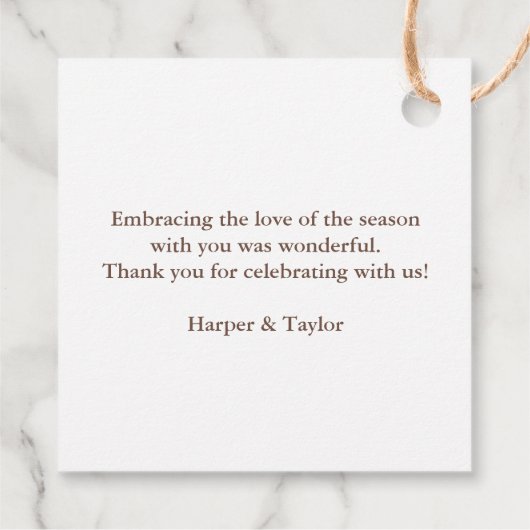 Krijg Verliefd op Rustieke Elegante Pompoen Bedankjes Labels (Achterkant)