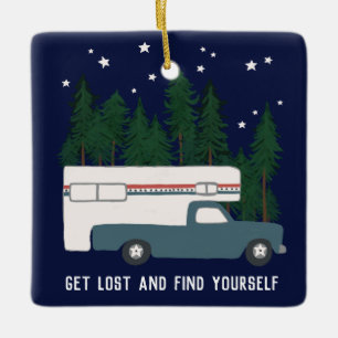 KRIJG VERLIES EN VIND UW EZELF RVing van de Camper Keramisch Ornament