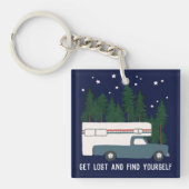 KRIJG VERLIES EN VIND UW RVing Truck Camping Sleutelhanger (voorkant)
