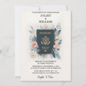 Krijg Vliegticket Paspoort Boarding Pass Bruiloft Kaart (Voorkant)