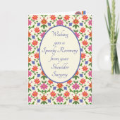 Krijg Well van Schouderoperatie Kaart, Bloemen Kaart (Voorkant)