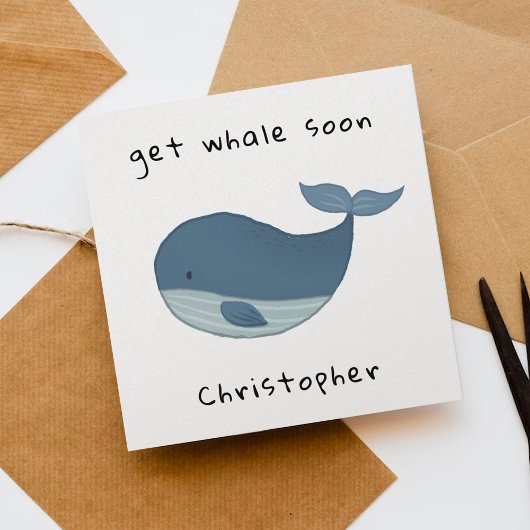 Krijg Whale Soon Kaart Schattigee Walvis Kaart