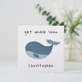Krijg Whale Soon Kaart Schattigee Walvis Kaart (Staand voorkant)