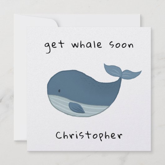 Krijg Whale Soon Kaart Schattigee Walvis Kaart (Voorkant)