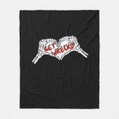 Krijg Wrecked Skeleton Hand Heart Classic Fleece Deken (Voorkant)