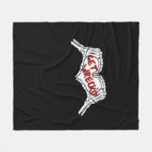 Krijg Wrecked Skeleton Hand Heart Classic Fleece Deken (Voorkant (Horizontaal))