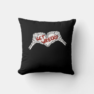 Krijg Wrecked Skeleton Hand Heart Classic Kussen