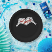 Krijg Wrecked Skeleton Hand Heart Classic Papieren Bordje (Feest)