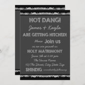 Krijgen Gehechte Rustieke Chalkboard Country Weddi Kaart (Voorkant / Achterkant)