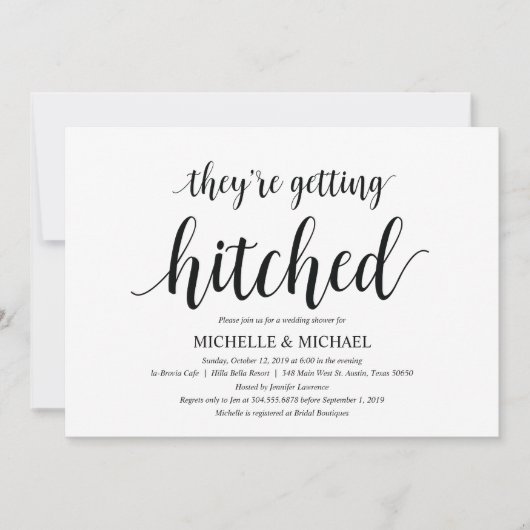 Krijgen gehuurd Bruids douche Uitnodiging kaarten (Voorkant)