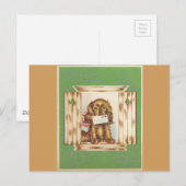krijgen goed hond met letter briefkaart (Voorkant / Achterkant)
