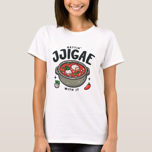 Krijgen Jjigae met het Koreaanse Kimchi Stew T-shirt (Voorkant)