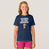 Krijgen jullie cadeaus? Grappig T-shirt (Voorkant volledig)