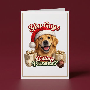 Krijgen jullie cadeaus? Grappige Kerstkaart met Ho Kaart