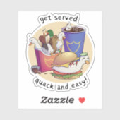 Krijgen opgediend kwack en gemakkelijk! sticker (Vel)