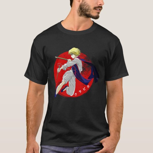 Krijger Actie Sprong Rode Zon T-shirt (Voorkant)