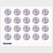 Krijger Amerikaanse Roodborst in Winter Ronde Sticker (Vel)