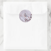 Krijger Amerikaanse Roodborst in Winter Ronde Sticker (Tas)