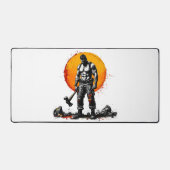 krijger barbaar middeleeuwse fantasie hummer Desk  Bureaumat (Voorkant)