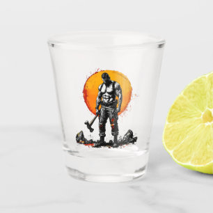 krijger barbaar middeleeuwse fantasie hummeShot gl Shot Glas