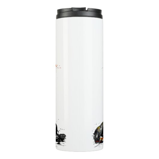 krijger barbaar middeleeuwse fantasie Thermal Tumb Thermosbeker (Achterkant)