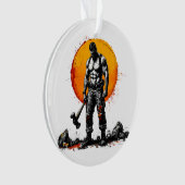 krijger barbaar middeleeuwse fantasieAcryl Ornamen Ornament (voorkant)