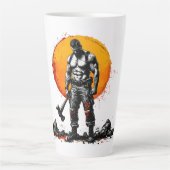 krijger barbaar middeleeuwse fantasy hummerLatte M Latte Mok (Voorkant)