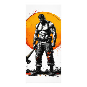 krijger barbaar middeleeuwse fantasy hummerRack Ka Reclamekaart