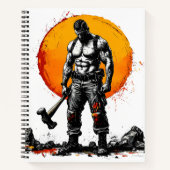 krijger barbaarse middeleeuwse fantasie Spiral Not Notitieboek (Voorkant)
