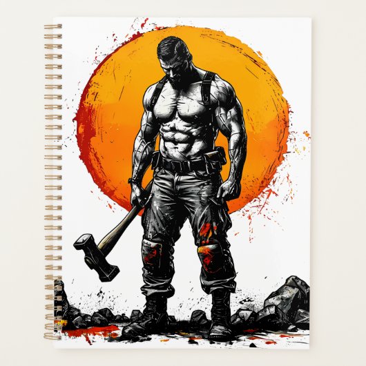 krijger barbaarse middeleeuwse fantasy hummer Plan Planner (Voorkant)